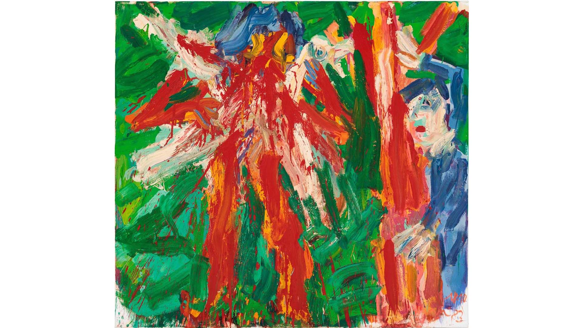 Otto Muehl, Ohne Titel, 1983, Öl auf Leinwand, 140 x 130 cm, Foto: Manuel Carreon Lopez, © Bildrecht, Wien 2026