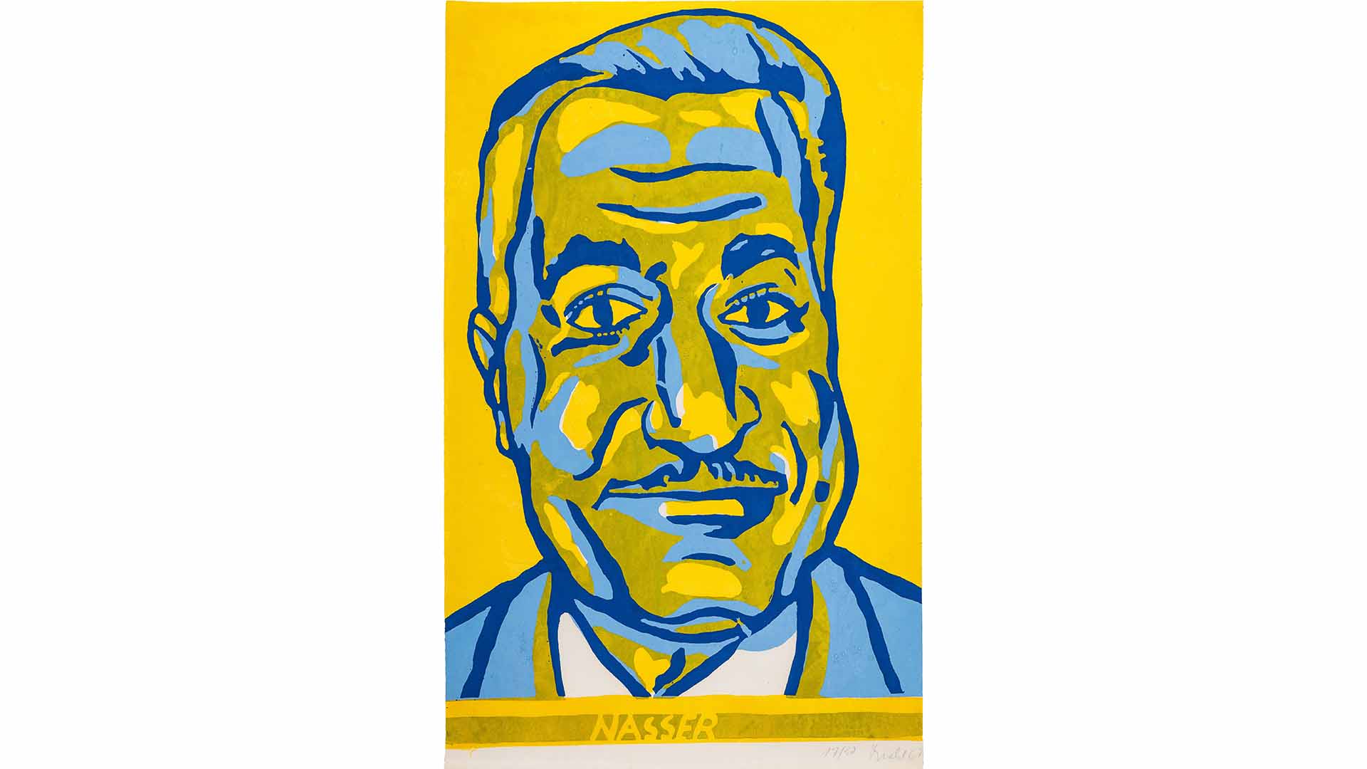 Otto Muehl, Nasser, 1967, Screen print, 74 x 46.3 cm, Photo: Manuel Carreon Lopez, © Bildrecht, Vienna 202
